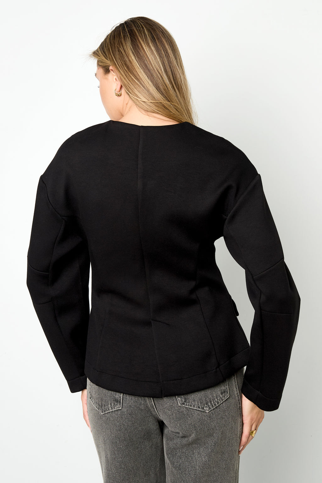 Geweven Polyestervezel Damespakset Elegante Solide Kleur Herfst/Winter