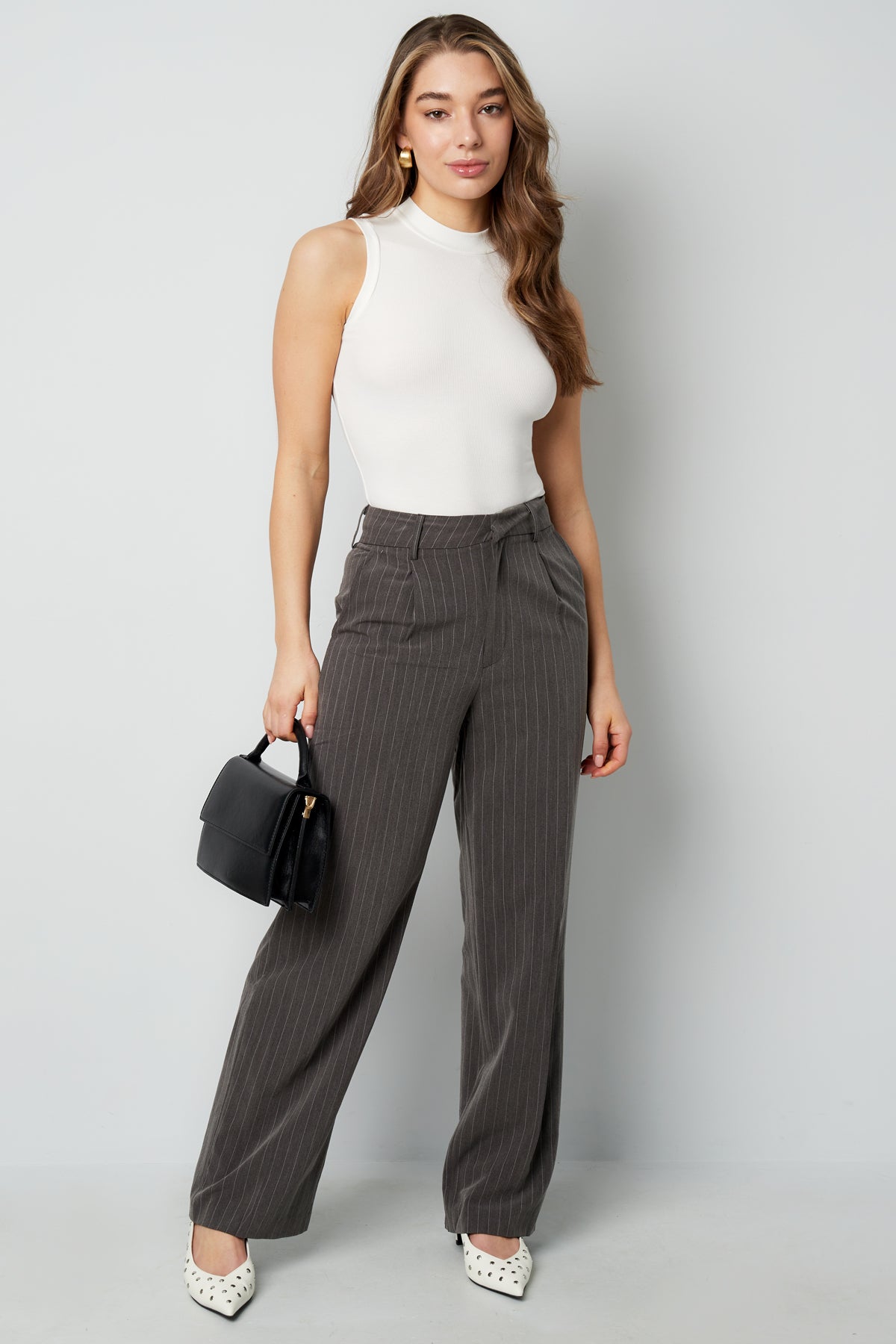 Viscose Vrouwen Mouwloze Bodysuit Hoge Hals Minimalistisch Ontwerp