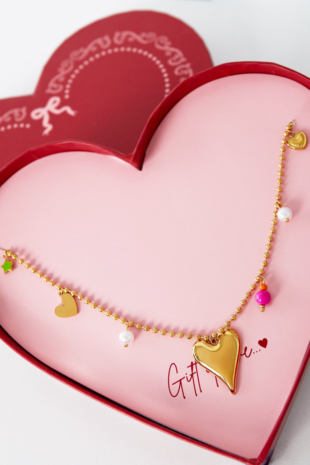 gift of love stainless steel ketting