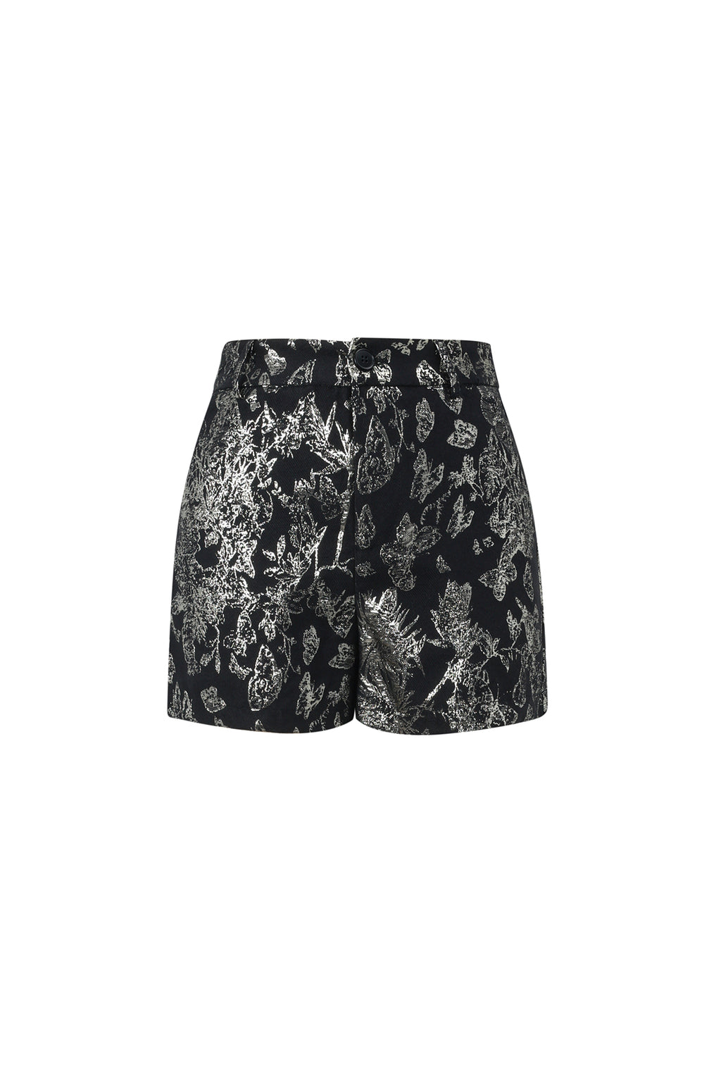 Geweven Polyestervezel Vrouwen Shorts Elegante Bloemenprint