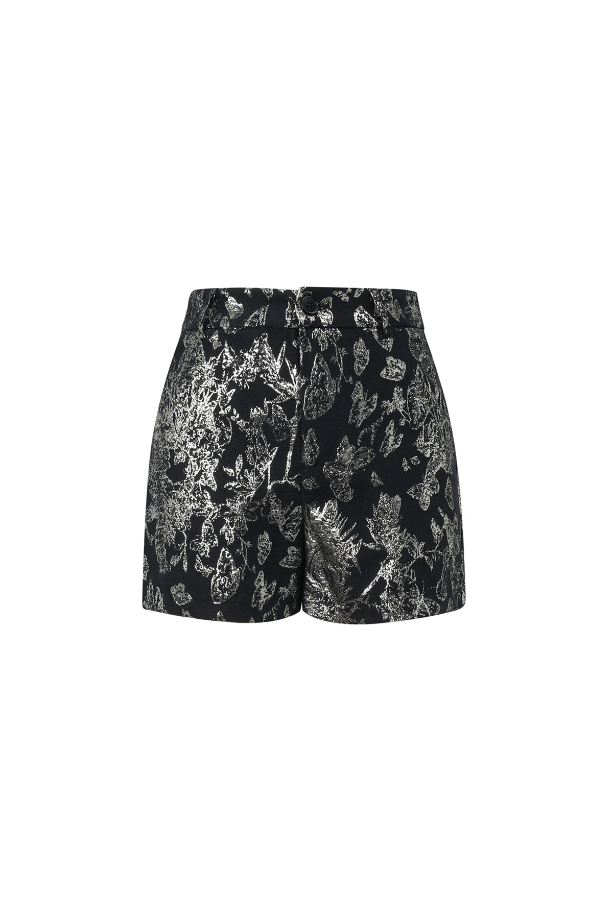 Geweven Polyestervezel Vrouwen Shorts Elegante Bloemenprint