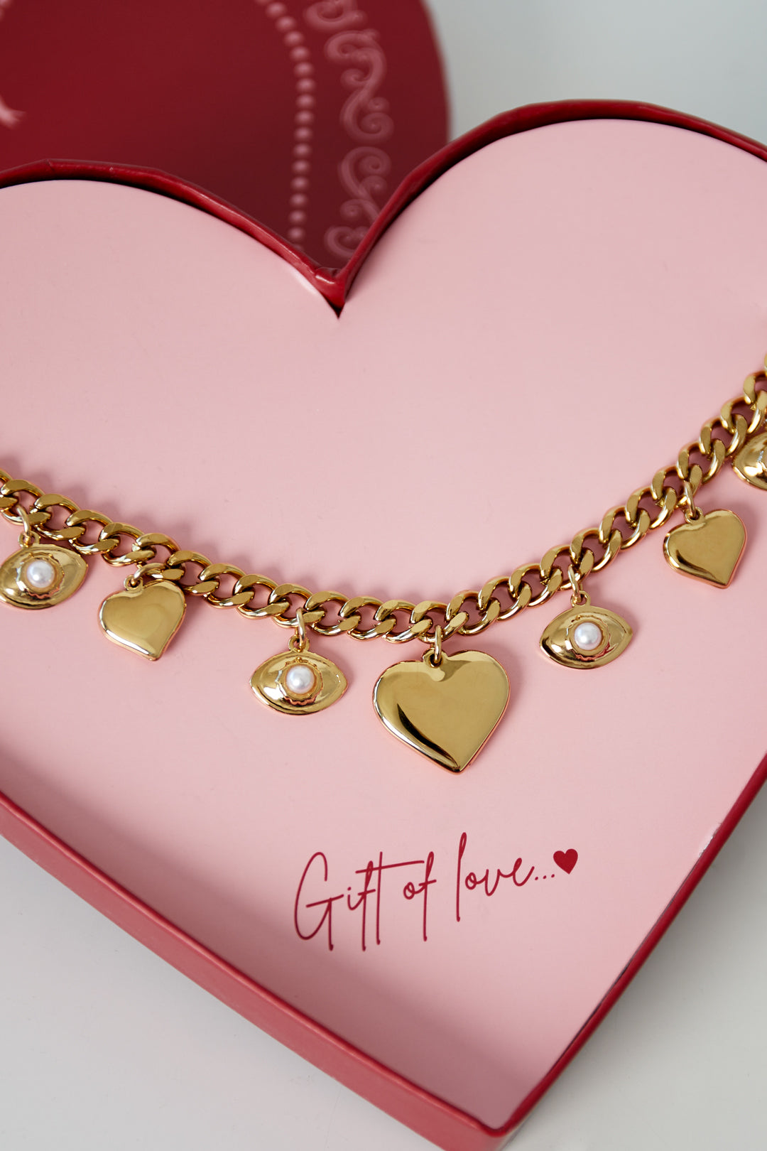 gift of love stainless steel eyes on you ketting