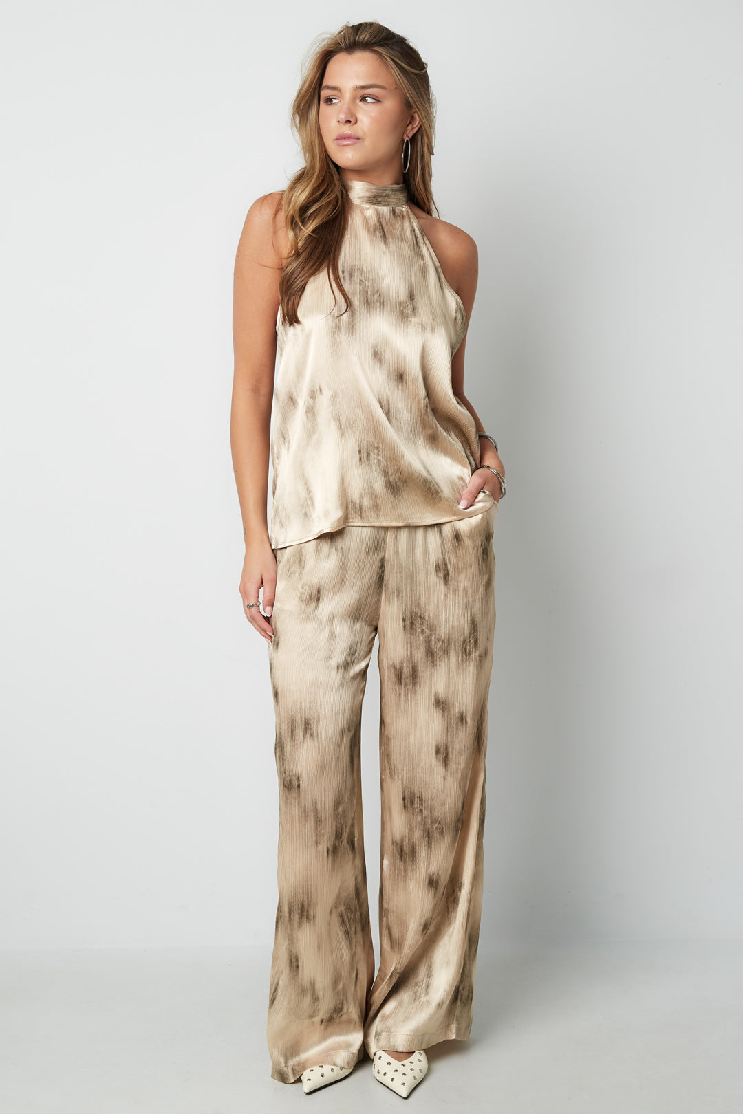 Geweven Casual Vrouwen Wide Leg Broeken Tie-dye Lente/Zomer