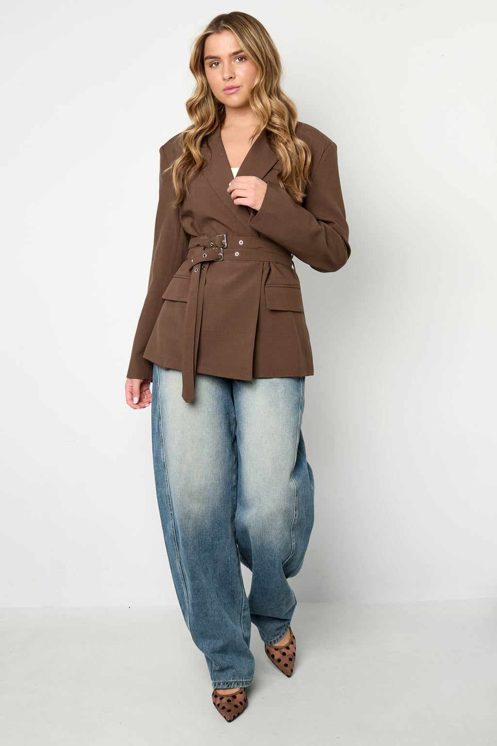 Woven Polyester Fiber Vrouwen Suit Set Elegant Solid Color Fall/Winter