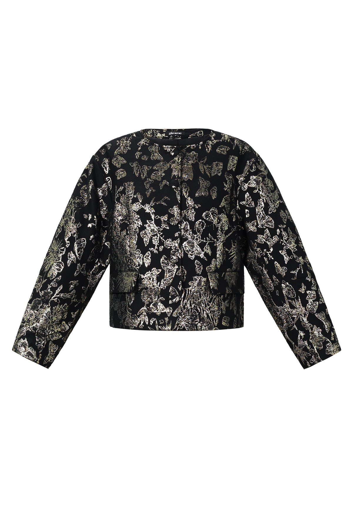 Geweven Polyestervezel Vrouwen Jas Elegante Bloemenprint Herfst/Winter