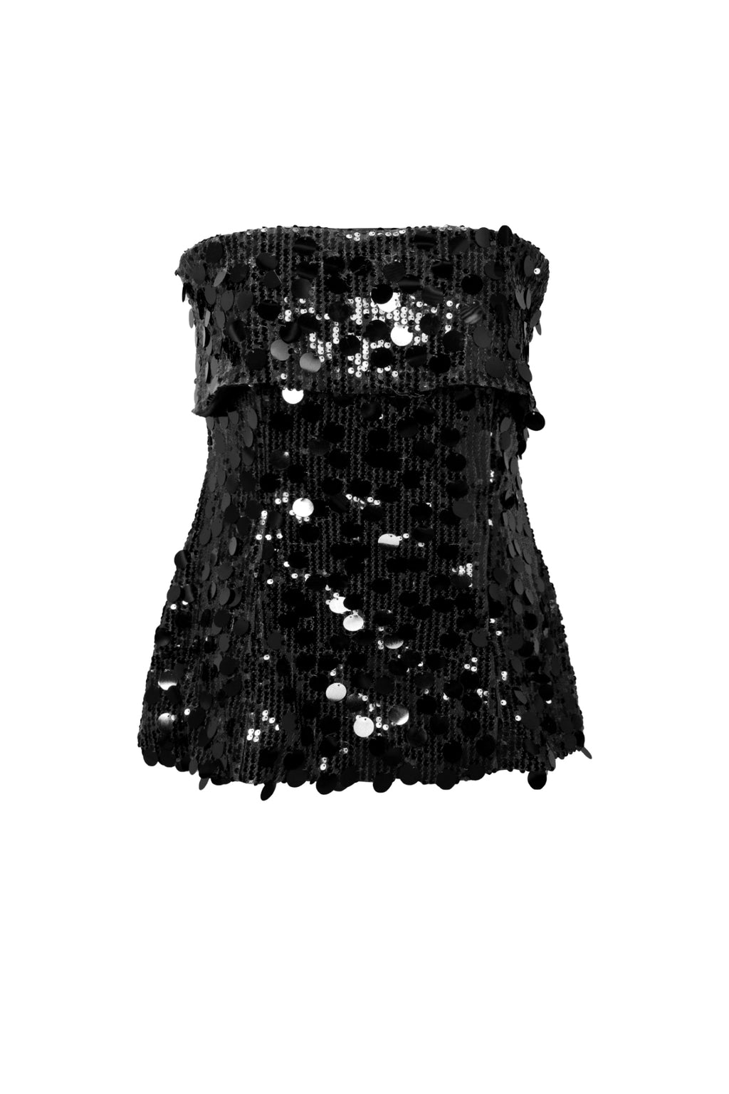 Geweven Polyestervezel Vrouwen Mouwloze Top Pailletten Elegante