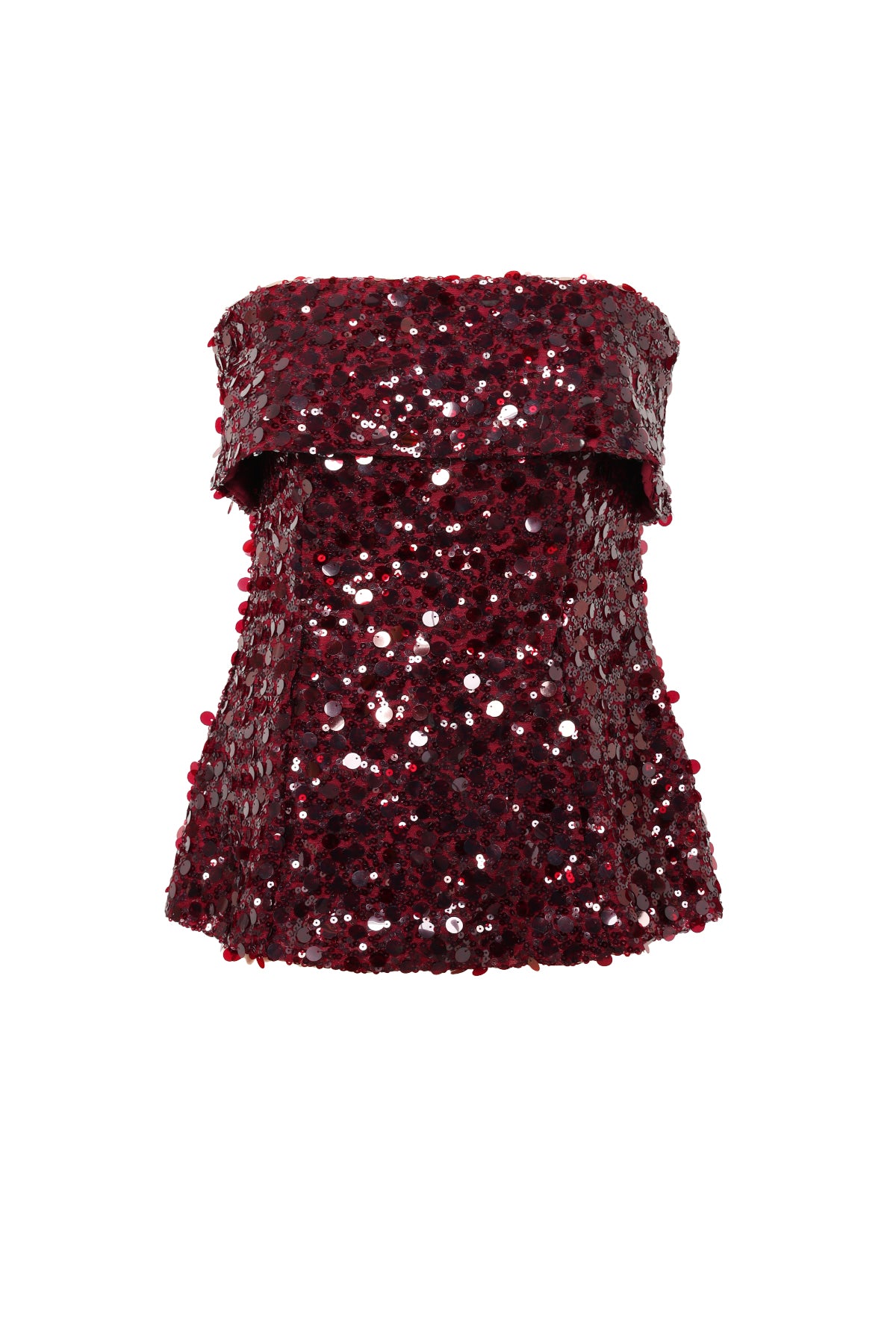 Geweven Polyestervezel Vrouwen Mouwloze Top Pailletten Elegante