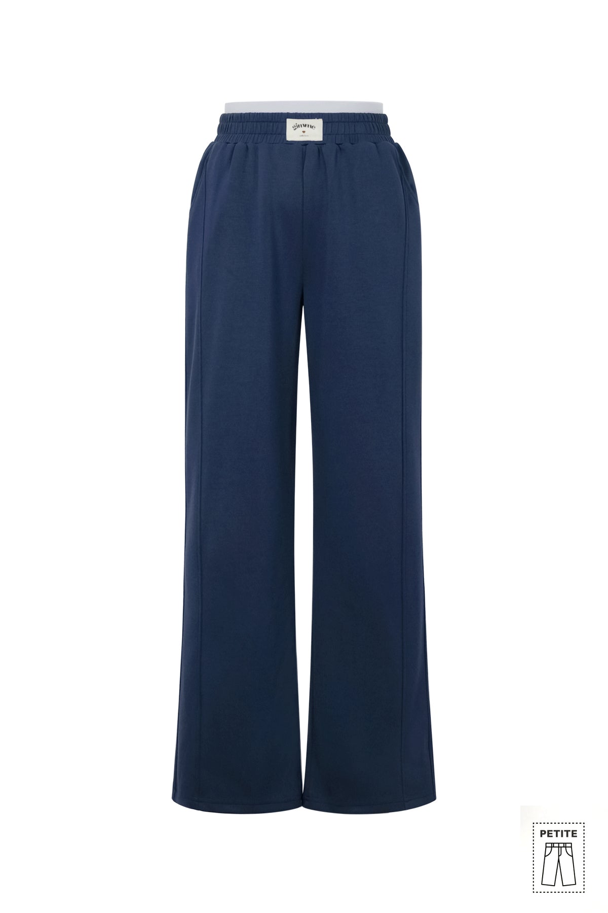 Gebreide Polyestervezel Vrouwen Rechte Broek Sportief Eenvoudige Kleur