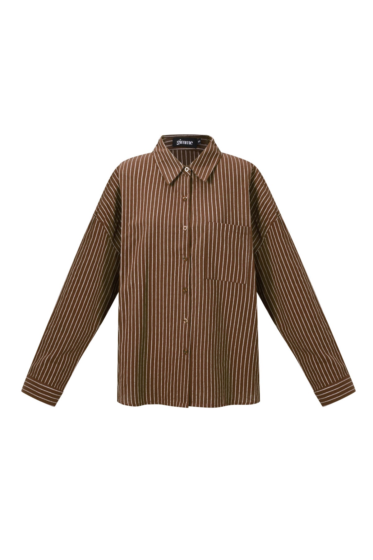 Geweven Katoen Vrouwen Overhemd Casual Letters