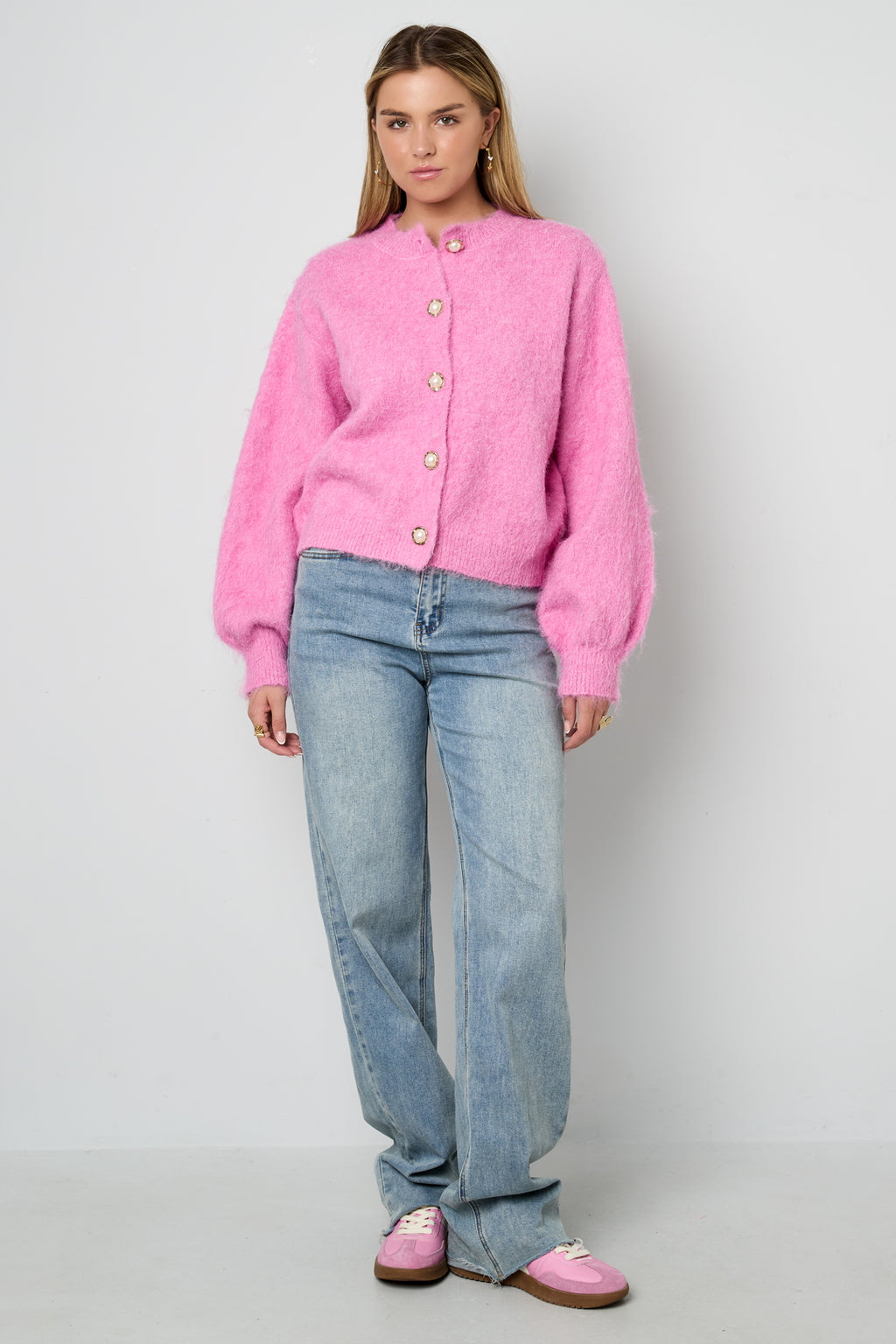 Gebreide Polyestervezel Vrouwen Trui Casual Eenvoudige Kleur